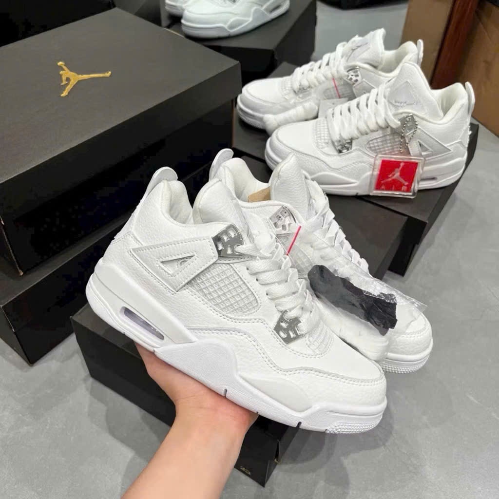 [SALE 50% CHÍNH HÃNG] Giày_JD4.HIGHT_Cổ Cao Trắng Bạc Cực Đẹp Cho Nam Và Nữ