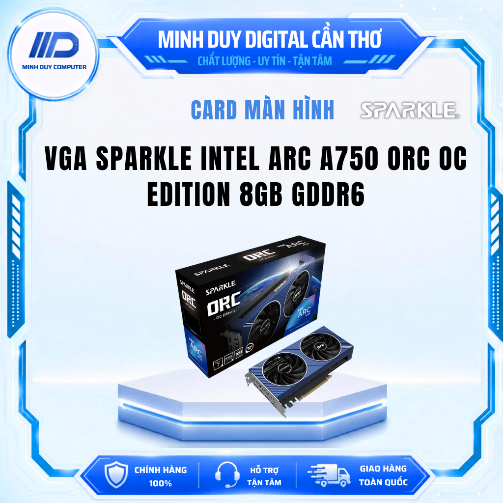 CARD MÀN HÌNH SPARKLE INTEL ARC A750 ORC OC EDITION 8GB GDDR6 - HÀNG CHÍNH HÃNG - BẢO HÀNH 3 NĂM