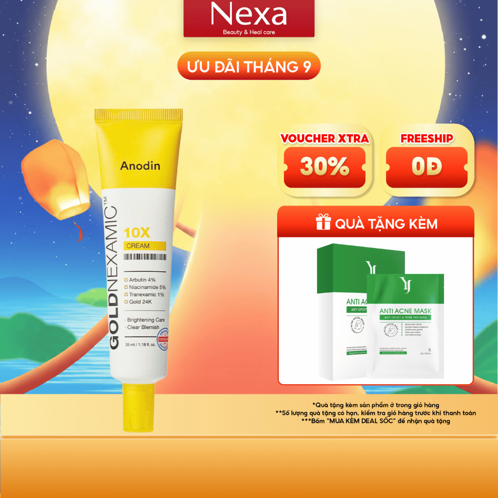 Kem dưỡng sáng, cải thiện sắc tố da đa tầng GOLDNEXAMIC™ 10X Anodin 35ml