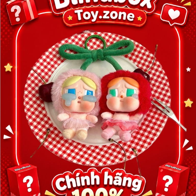 [Hỏa tốc SG - Chính Hãng] Crybaby Cherry Much -Móc khoá bông