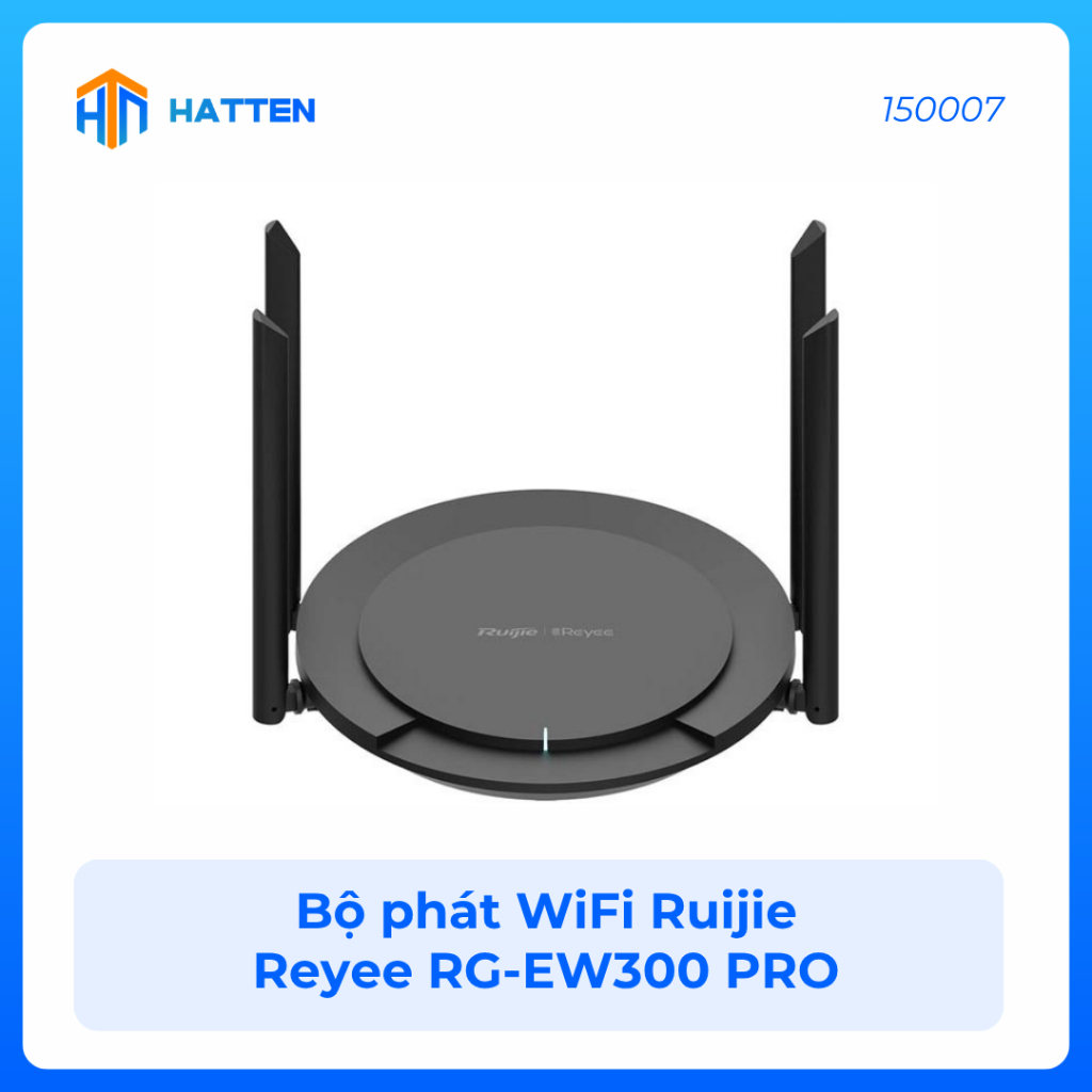 Bộ phát WiFi Ruijie Reyee RG-EW300 PRO - WiFi N300 2.4GHz - 4 Anten 5dBi