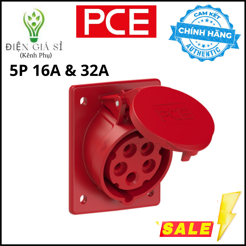 Ổ Cắm Dạng Nghiêng 5P 16A Và 32A 400V IP44(F415-6) Chính Hãng PCE