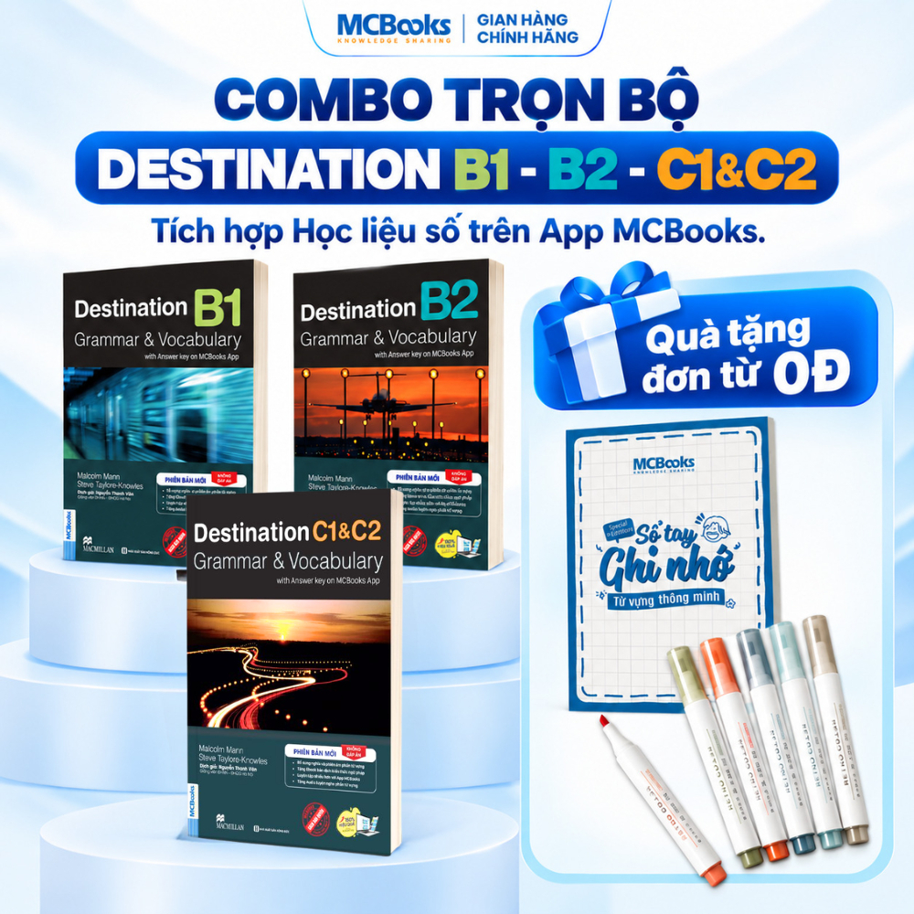 Sách Destination Grammar & Vocabulary B1, B2, C1&C2  (Lẻ/ Combo)