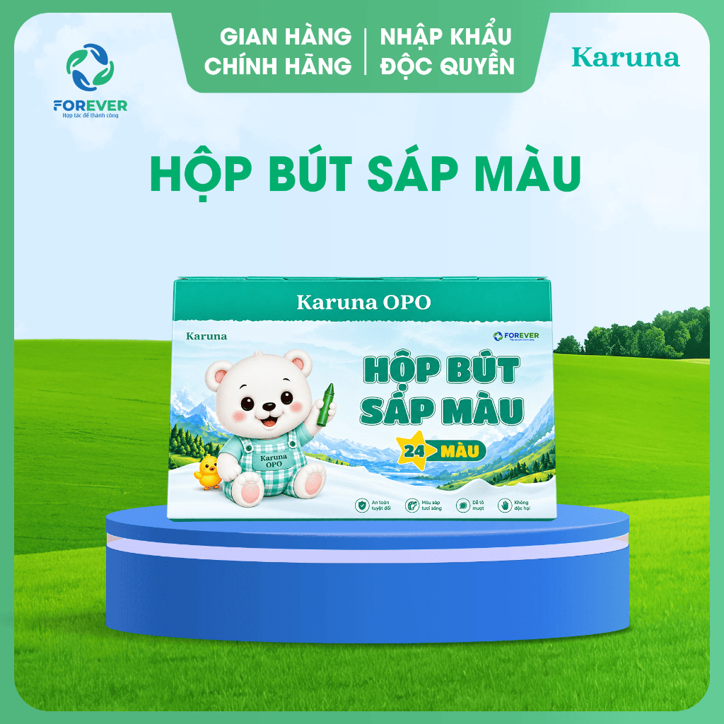 Qùa tặng hộp bút sáp màu Karuna
