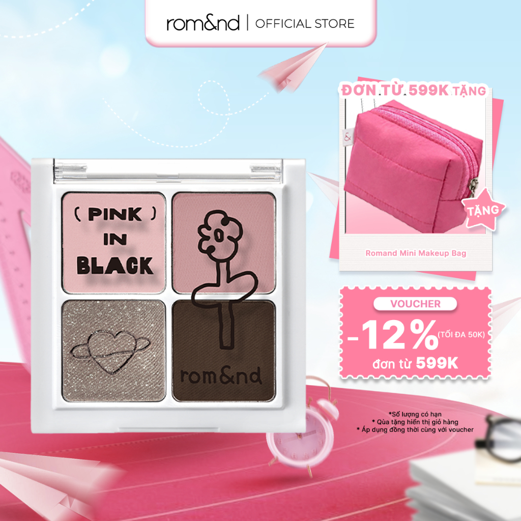 [Romand X Inapsquare] Bảng phấn mắt 4 ô Romand Better Than Eyes