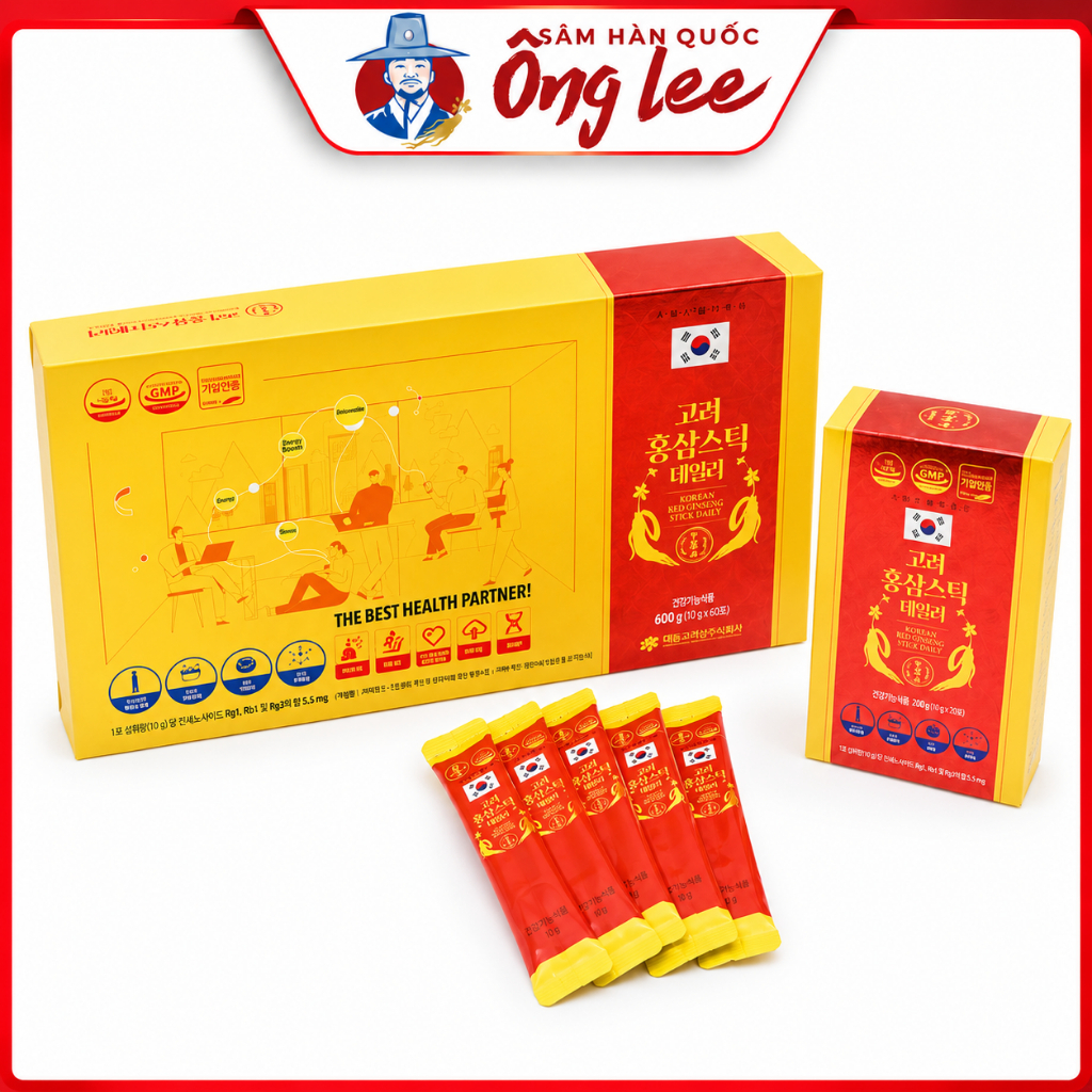 Nước Hồng sâm DAEDONG Stick Daily 60 gói x 10g - Korean Red Ginseng Stick Daily