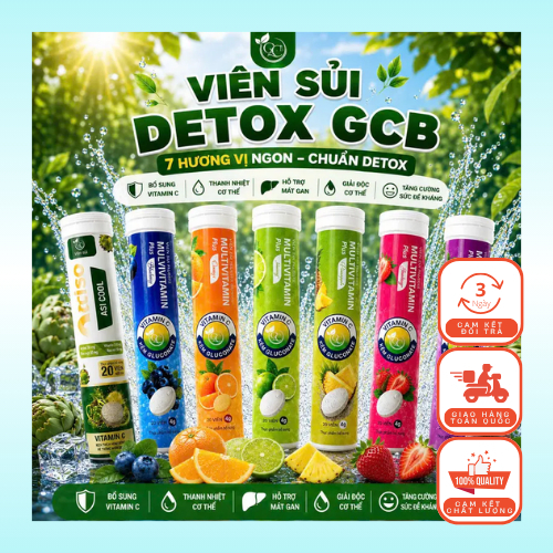 Combo 3 Tuýp Viên Sủi Detox Multi Vitamin C