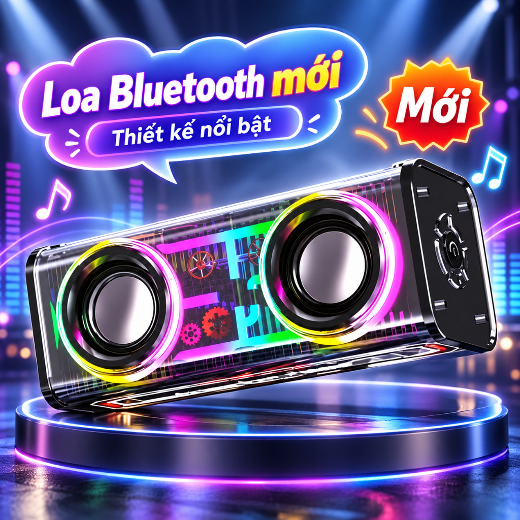 Loa Bluetooth không dây A88, thiết kế giáp cơ trong suốt công nghệ ngầu, loa cỡ nhỏ âm thanh mạnh