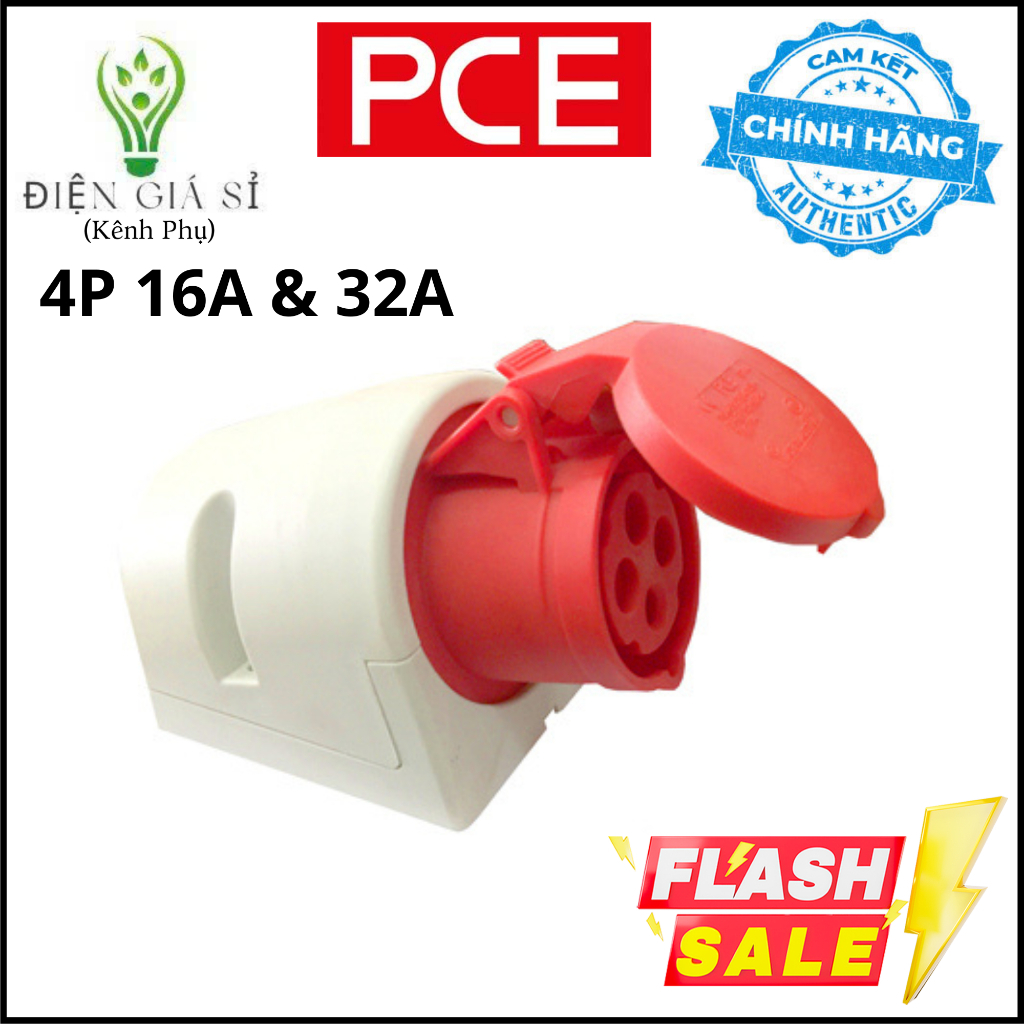 Ổ Cắm Gắn Nổi 4P 16A Và 32A 400V IP44 (F114-6) Chính Hãng PCE