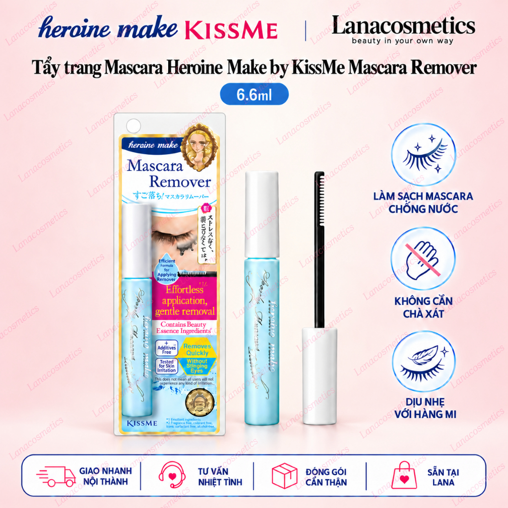 Tẩy trang Mascara KissMe Heroine Speedy Mascara Remover - 6.6ml
