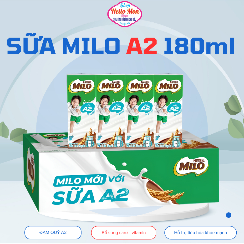 Nestlé Sữa Milo Sữa Mát A2 Sữa Lúa Mạch 110ml 48 hộp - 110ml