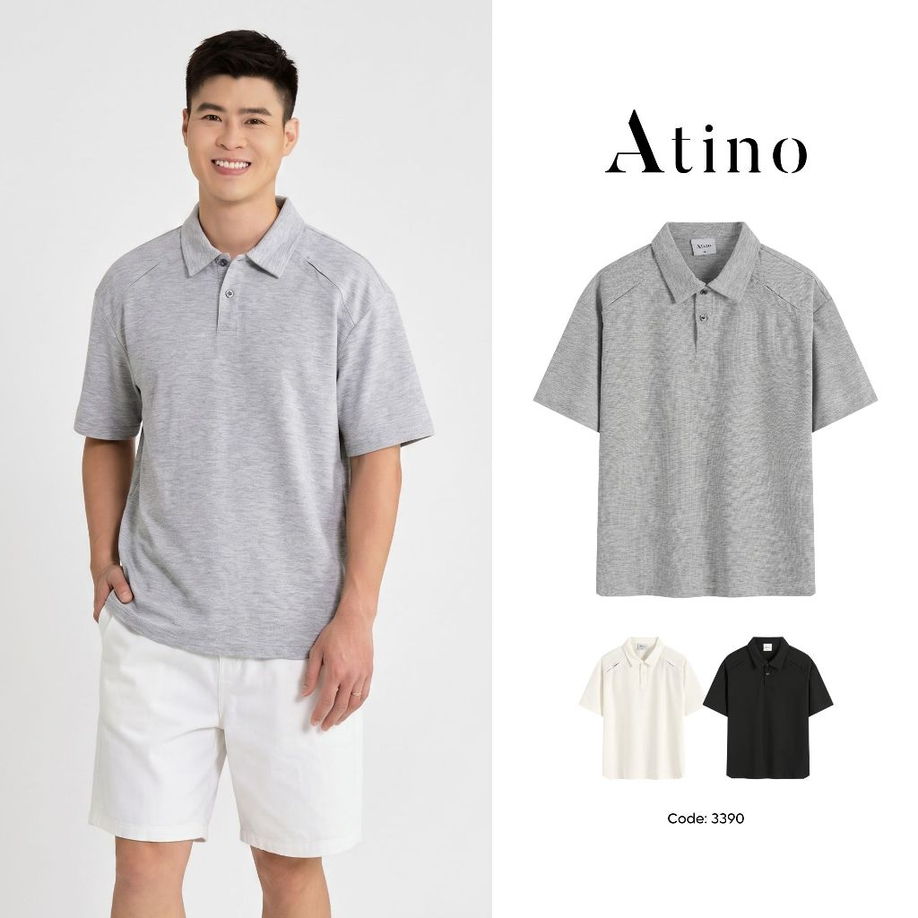 [Duy Mạnh] Áo Polo Nam ATINO Trơn Basic Form Vừa, Cotton Pha Đứng Form, Mềm Mát Ít Nhăn L.3.3390