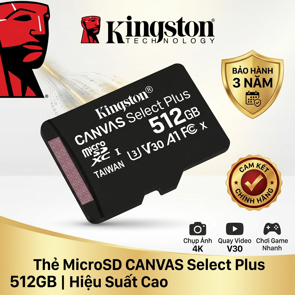 Thẻ Nhớ Kingston Thẻ Micro SD 32GB MicroSD TF SDCS2 U1 V10 A2 64GB 32G 100MB / S Tốc Độ Đọc Lớp 10