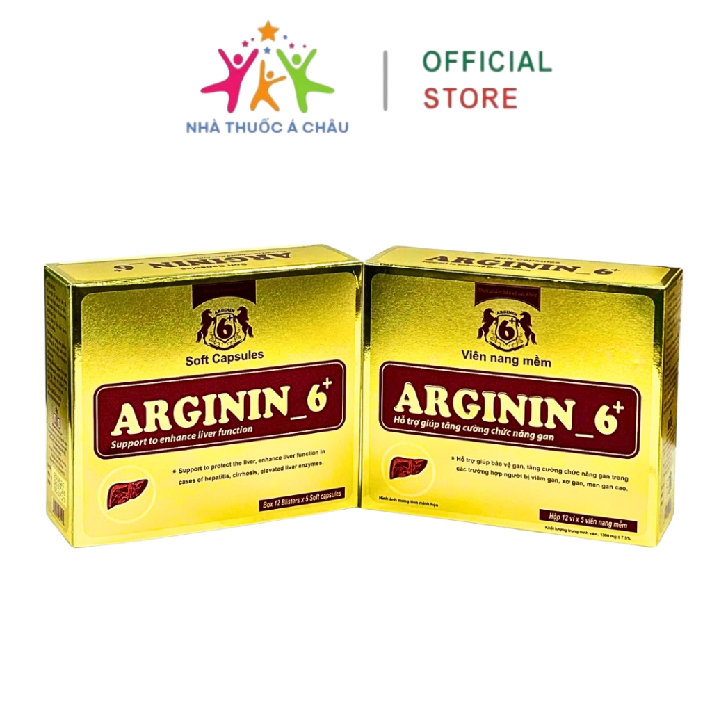 ARGININ 6⁺ (60 Viên nang mềm)  giải độc và bảo vệ gan, giúp tăng cường chức năng gan.