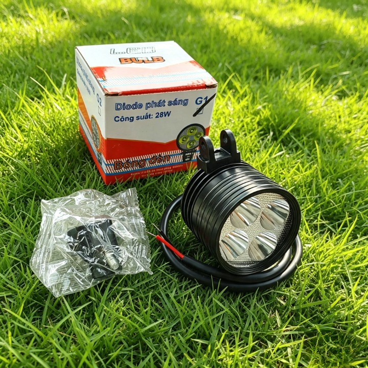 Đèn LED Trợ Sáng L4 – Bóng Ngắn 1 Chế Độ, Sáng Mạnh, Lắp Xe Điện 12–48V