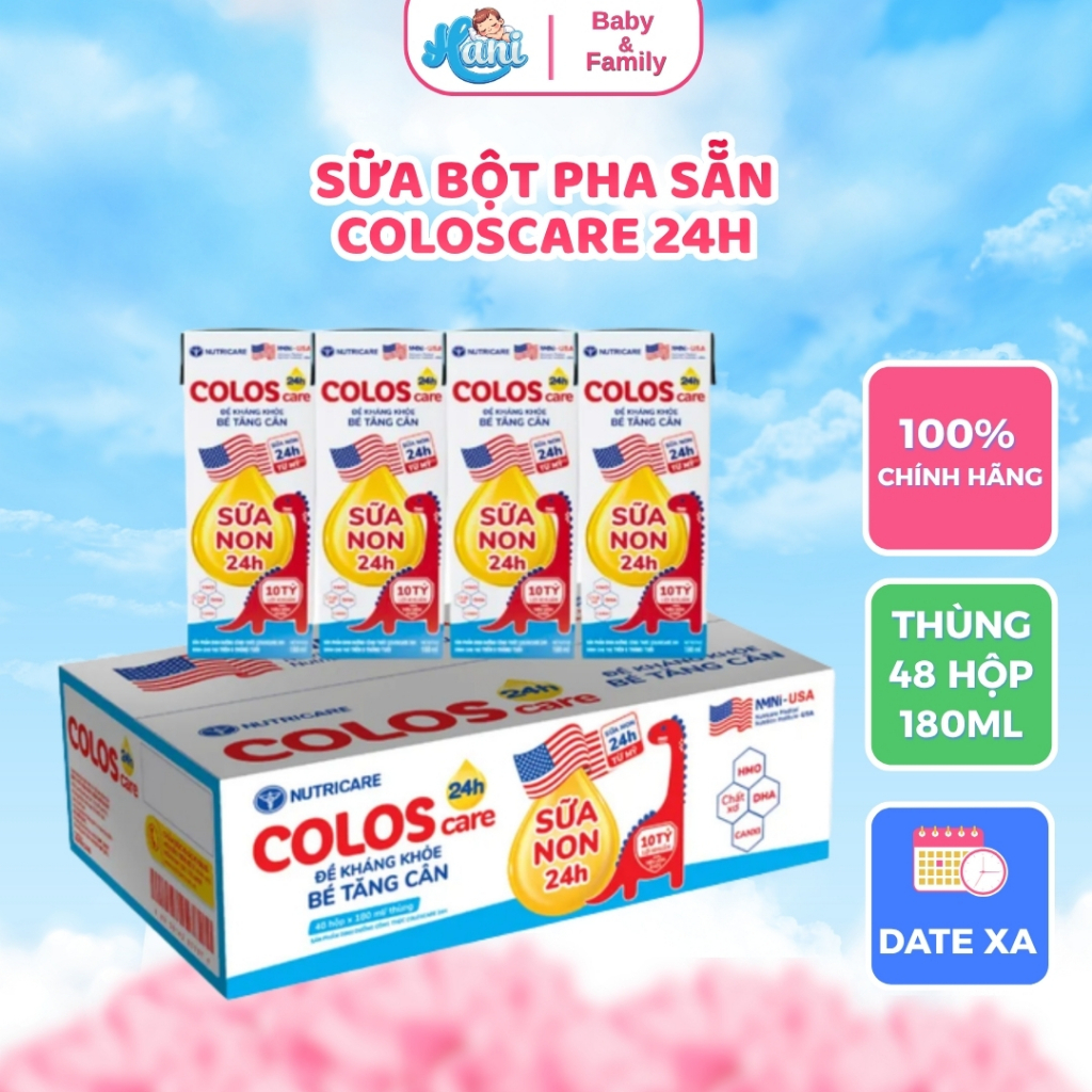 Thùng 48 hộp Sữa pha sẵn Nutricare ColosCare 24h 180ml
