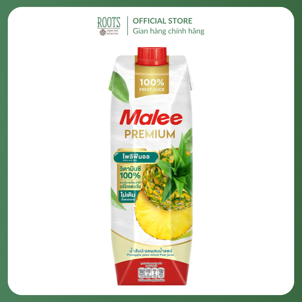 (Ship hỏa tốc) MALEE - Nước Ép Dứa & Lê, Premium Pineapple Juice Mixed Pear Juice (1L)