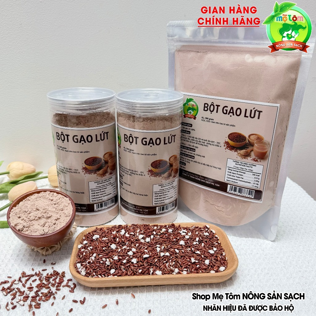 500Gram BỘT GẠO LỨT HUYẾT RỒNG THƠM NGON SHOP MẸ TÔM (CÓ XUẤT HÓA ĐƠN CÔNG TY)