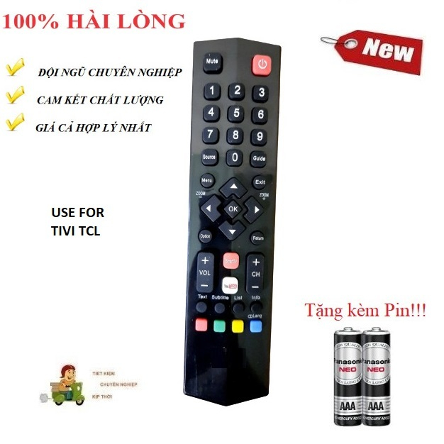 Điều khiển thay thế tương thích cho tivi TCL-1 Hàng mới Tặng kèm Pin các dòng TV TCL CRT LCD LED Smart TV