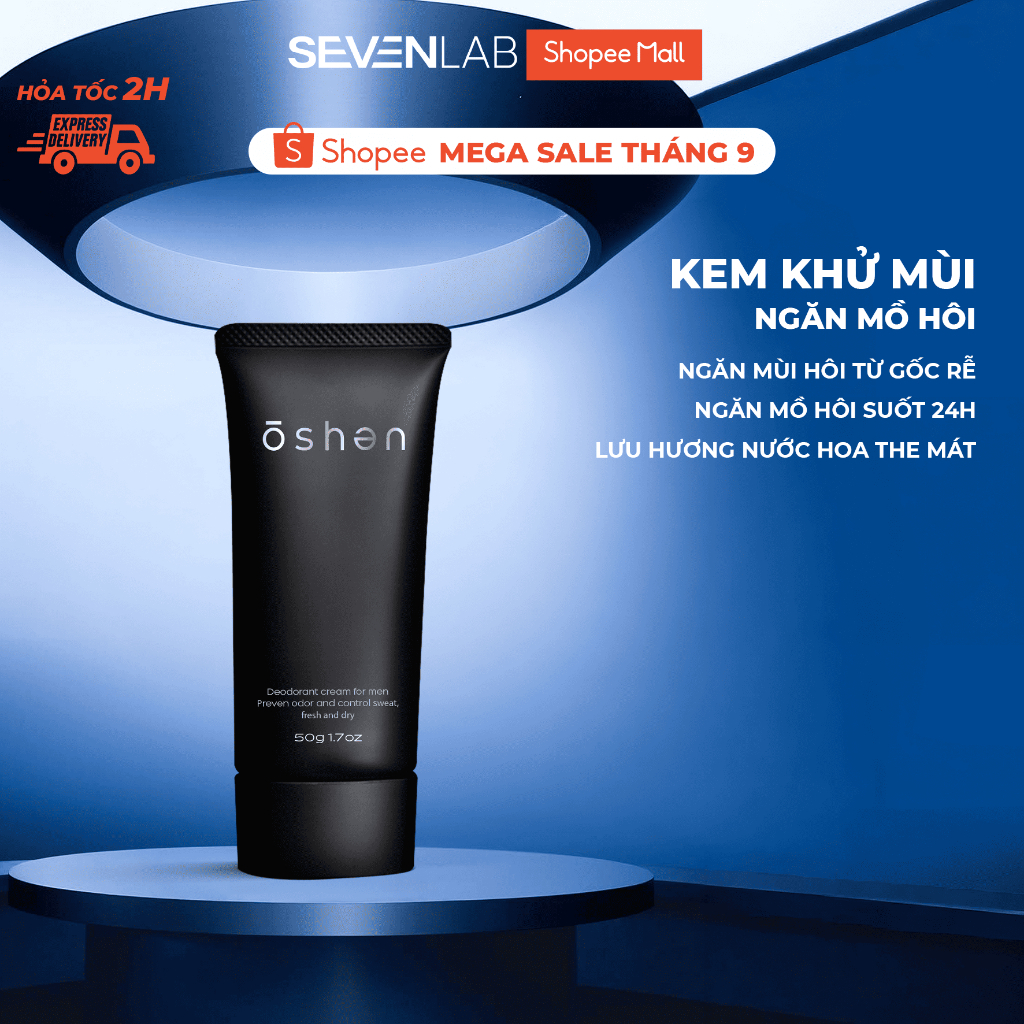 Kem khử mùi hôi nách, hôi chân, cơ thể cho nam giới Oshen Japan kháng khuẩn 50g