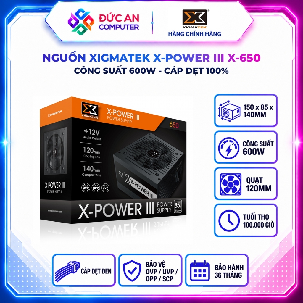 Nguồn máy tính Xigmatek XPOWER III 650 - 600W