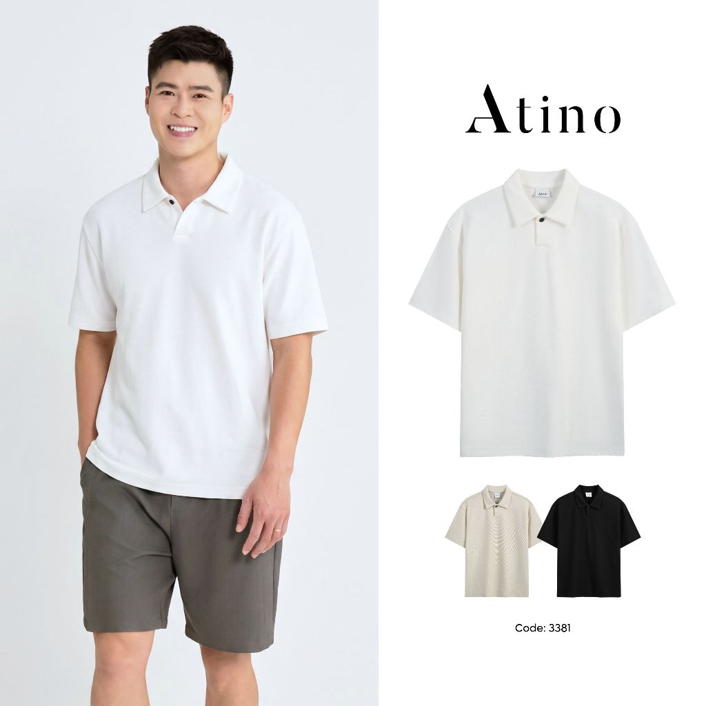 [Duy Mạnh] Áo Polo Nam Regular Fit ATINO Trơn Basic Trẻ Trung, Chất Cotton Mềm Mát, Thoáng Khí L.3.3
