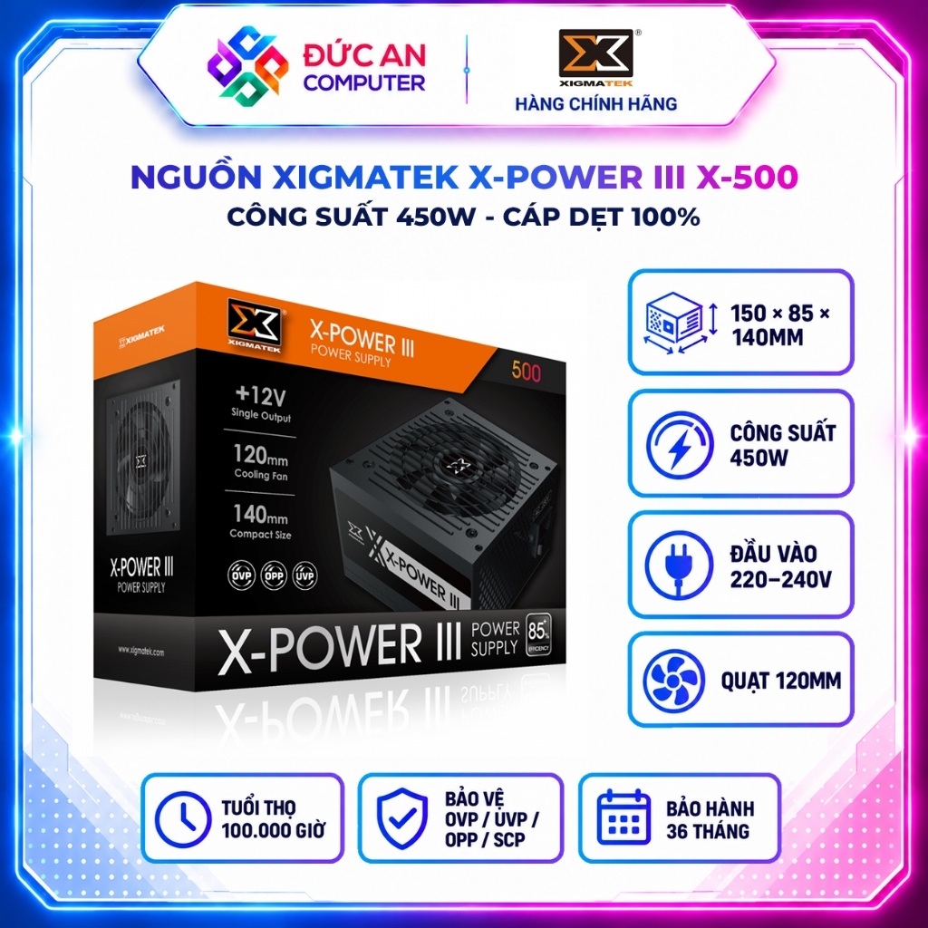 Nguồn máy tính Xigmatek XPOWER III 500 - 450W