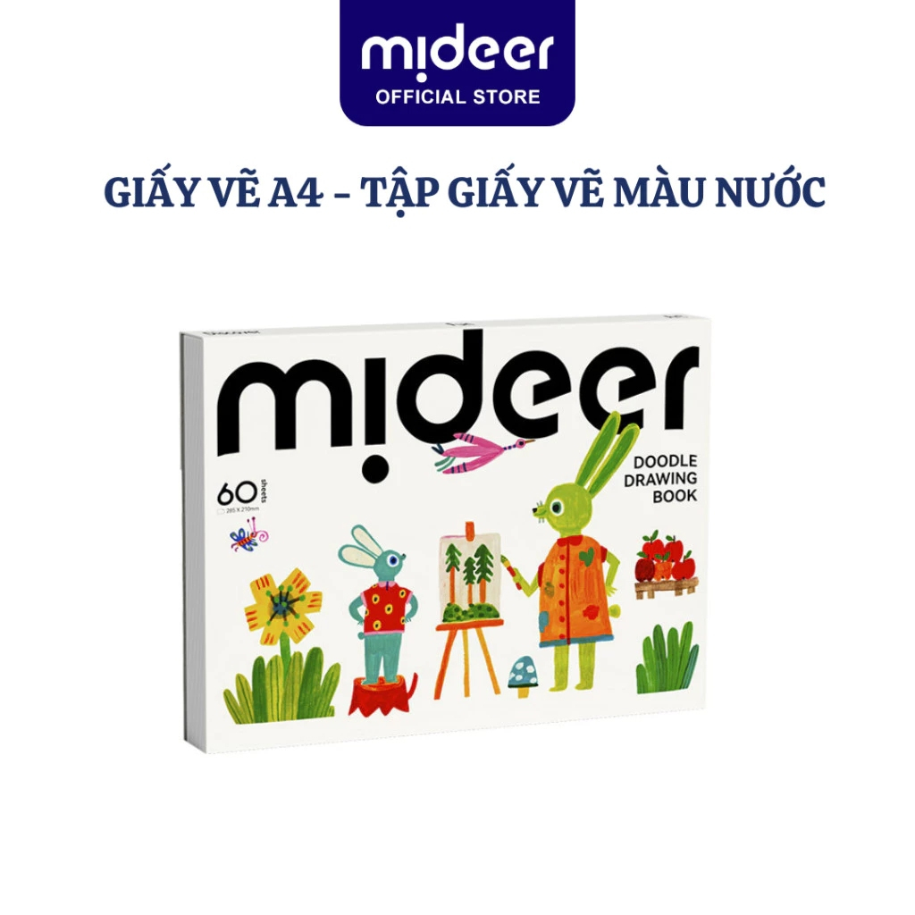 Giấy Vẽ A4 Doodle Drawing Book  MD1590 Chất Lượng Cao Cấp  Mideer - Giấy Vẽ A4 Doodle Drawing Book  