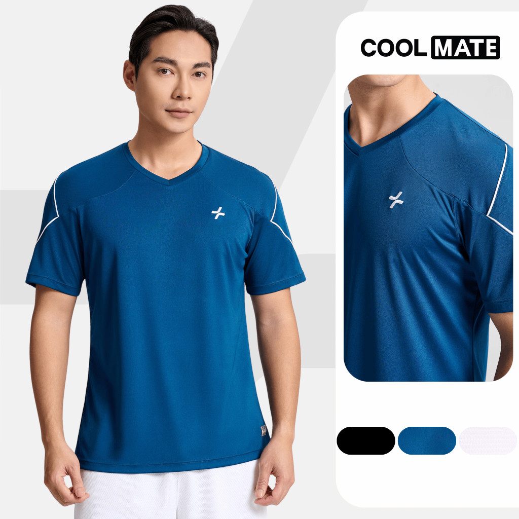 Áo thun thể thao nam cổ V Pickleball DinkShot Essentials, Nhanh khô Thấm hút tốt Coolmate [LS]