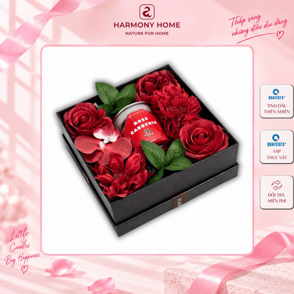 Set Nến Thơm Quà Tặng Vanilla Oasis [A] Harmony Home: Quà 8/3, Quà Sinh Nhật, 20/10, 20/11