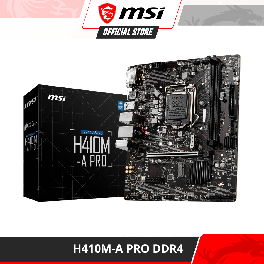 Mainboard - Bo mạch chủ MSI H410M-A PRO LGA 1200 Chipset H410 2 Khe DDR4