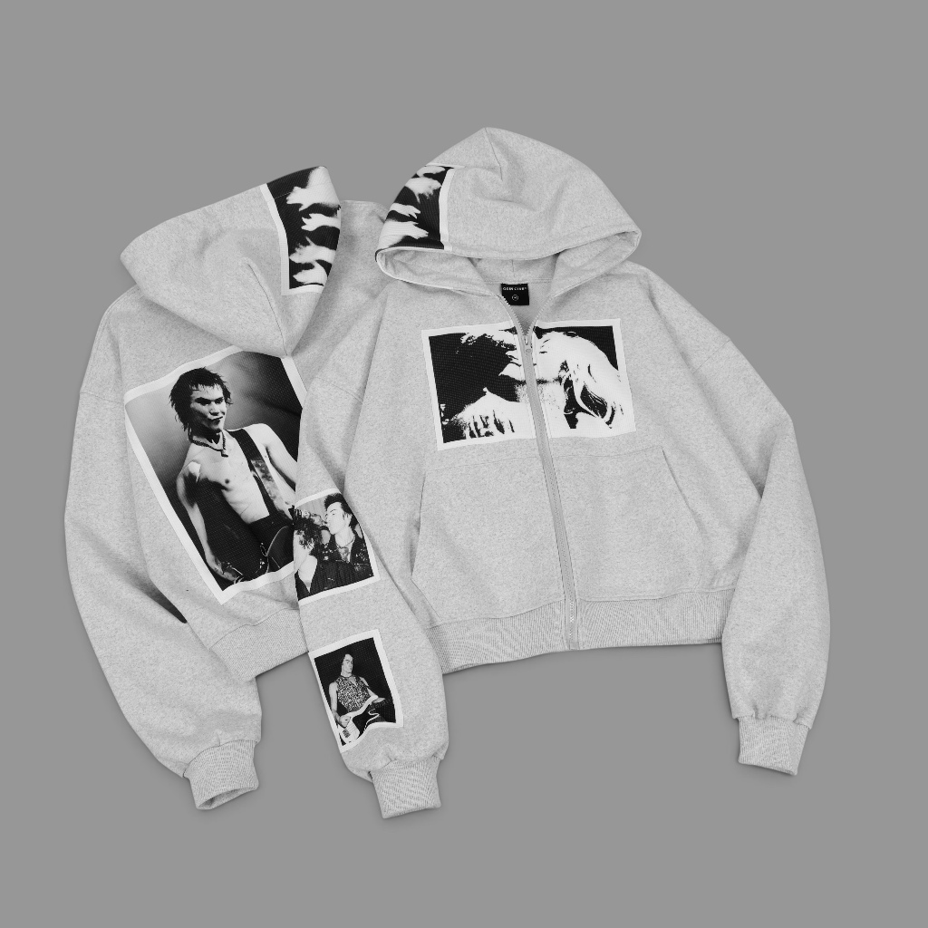 Áo khoác Hoodie Jacket Patched Odin Club, Áo khoác có mũ form boxy tôn dáng, hình in nhiệt kết hợp t