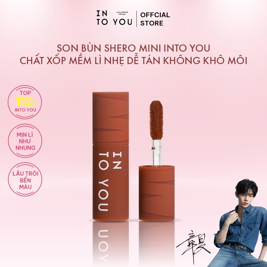 Son Bùn Shero Mini Chất Xốp Mềm Lì dùng cho cả môi và má INTO YOU Shero Super…