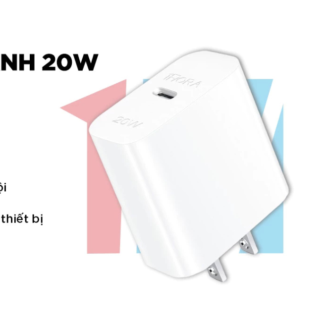 Củ Sạc Nhanh 1HORA GAR152 - 20W - 1 cổng Type C - Chính Hãng