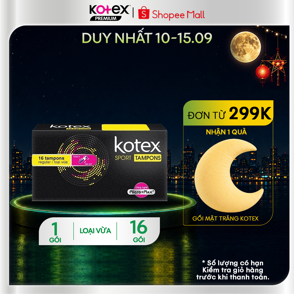 Băng Vệ Sinh Tampon Kotex 16 Miếng/Gói