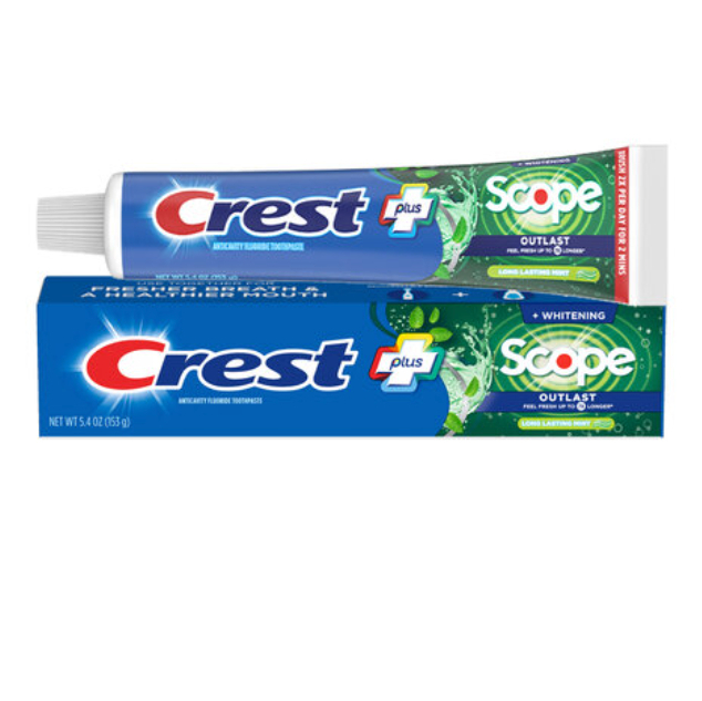 Kem đánh răng Crest Plus Whitening - Scope - 153g