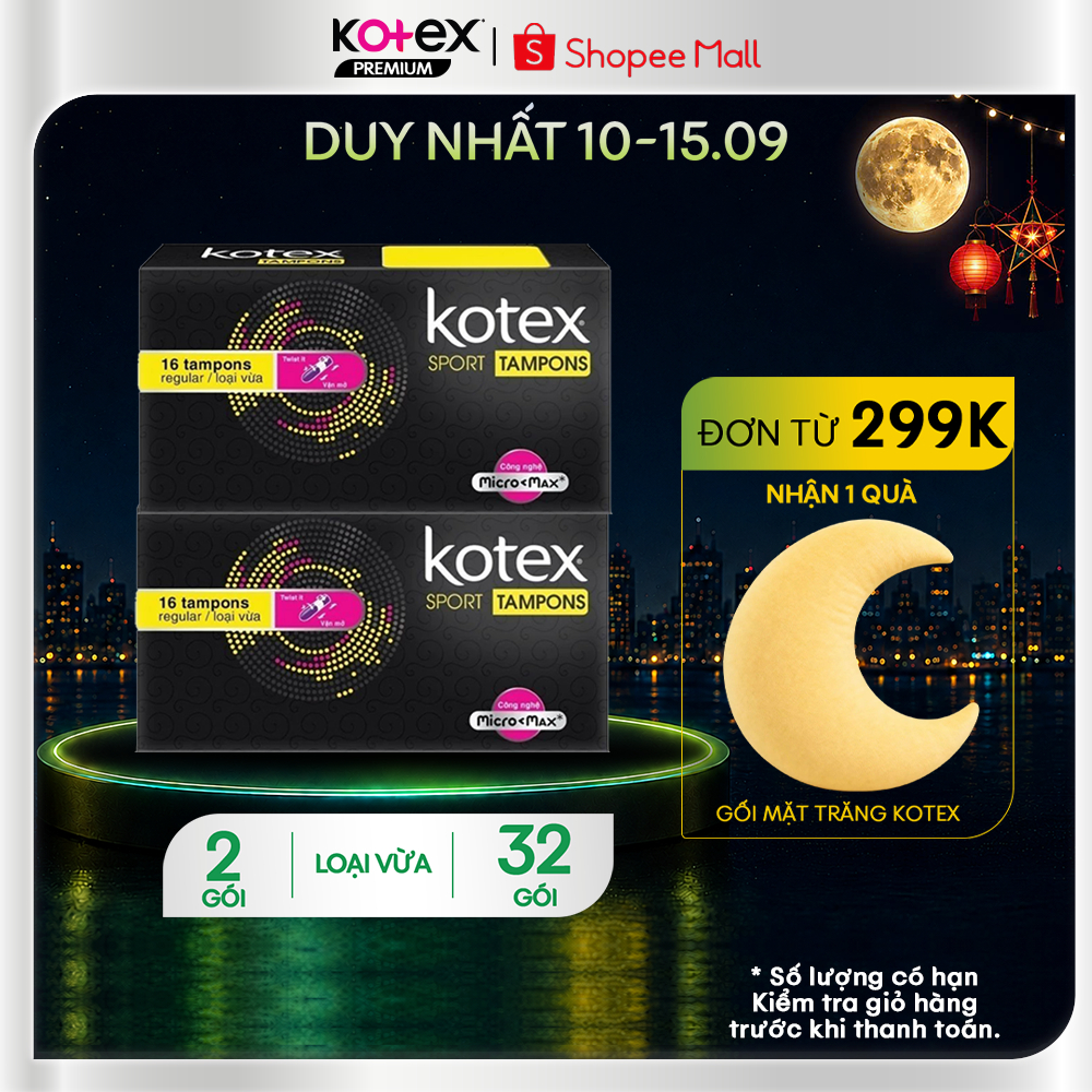 Combo 2 Kotex Tampon gói 16 miếng