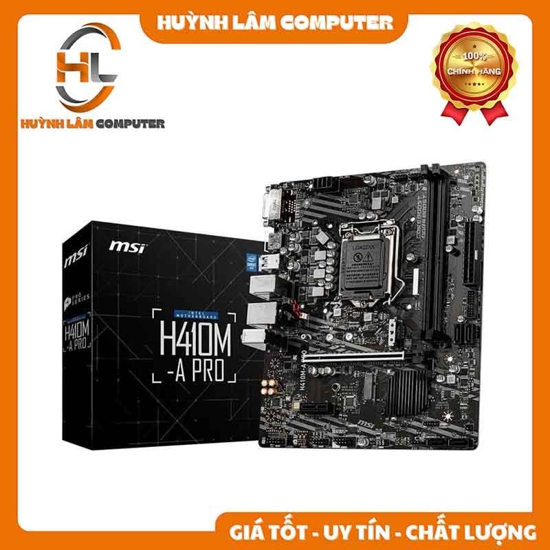 Mainboard MSI H410M-A PRO D4 | Intel H410, LGA1200, mATX, 2 khe DDR4 - Chính hãng phân Phối