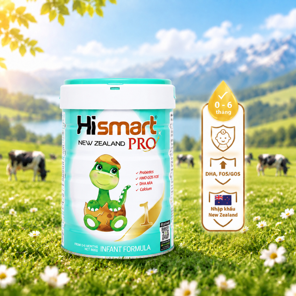 Sữa Công Thức Cho Bé Hismart Pro Số 1,2,3,4 Chính Hãng Lon 800g Chứa HMO, Probiotic