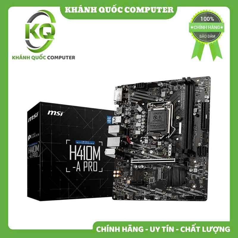 Mainboard MSI H410M-A PRO D4 | Intel H410, LGA1200, 2 khe DDR4 - Chính hãng phân Phối