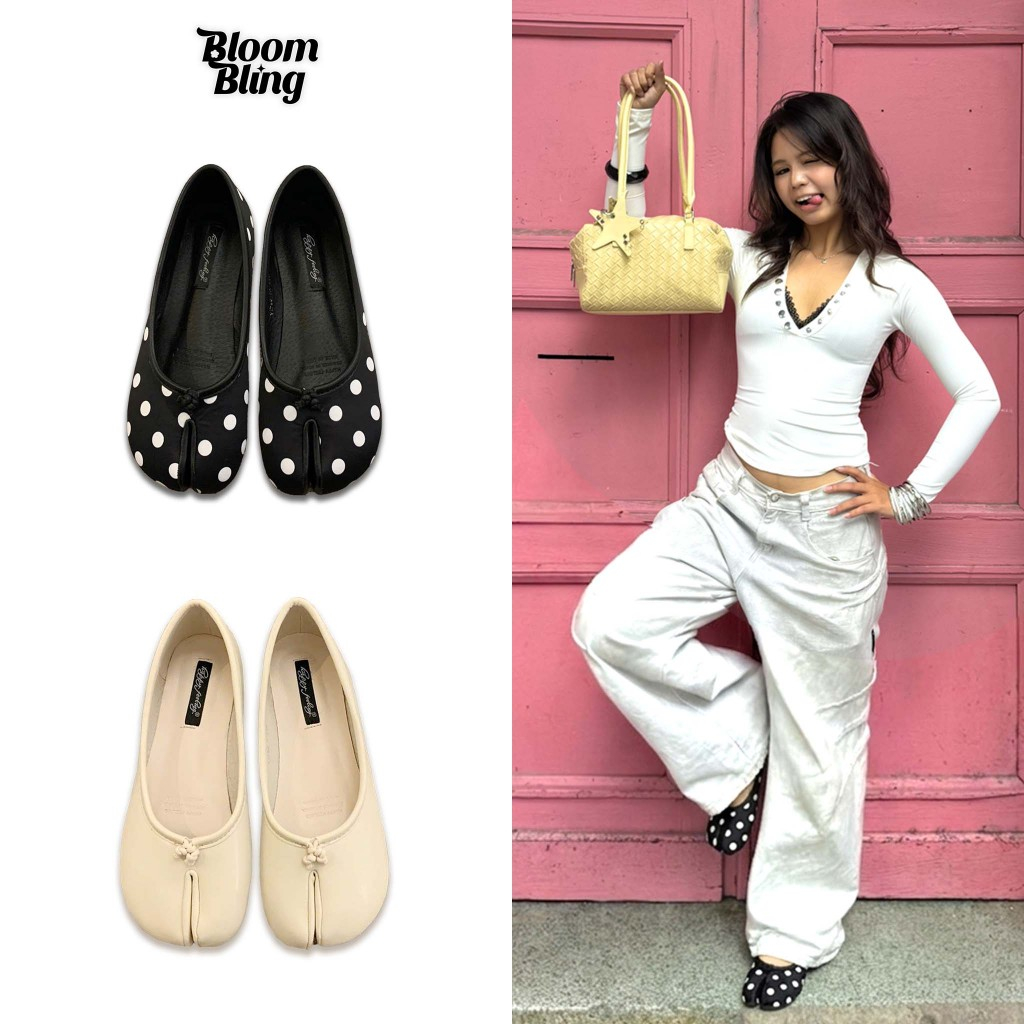 Giày búp bê móng ngựa Tabi Shoes by BloomBling - Giày búp bê móng ngựa mũi chẻ nữ đế bệt không quai 