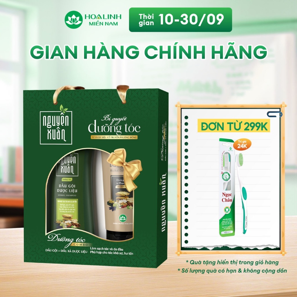 Bộ Dầu gội Nguyên Xuân dưỡng tóc 260g+ xả 160g - Dành cho tóc khô xơ, hư tổn