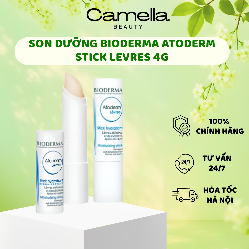Son Dưỡng Môi Khô Nứt Nẻ Bioderma Atoderm Stick Levres 4g - Camella Beauty