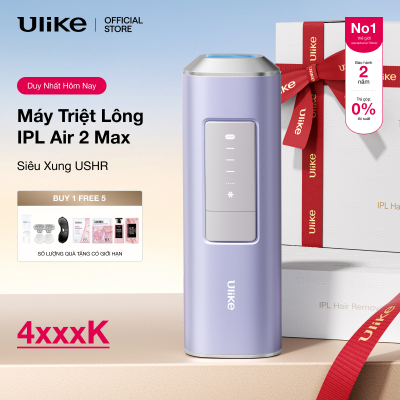 Máy Triệt Lông Ulike Air 2 Max Công Nghệ Trẻ Hóa & Triệt Lạnh Sapphire USHR Không Rát 2 Năm Bảo Hành