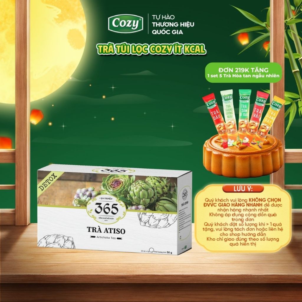 Trà Atiso Túi Lọc - Trà Thảo Mộc 365 Thanh Nhiệt Mát Gan, Hỗ Trợ Giải Độc