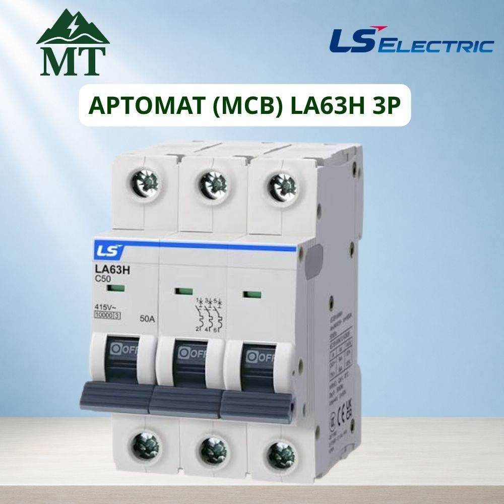 Aptomat MCB LA63H 3P 6A, 10A, 16A, 20A, 25A, 32A, 40A, 50A, 63A Hãng LS