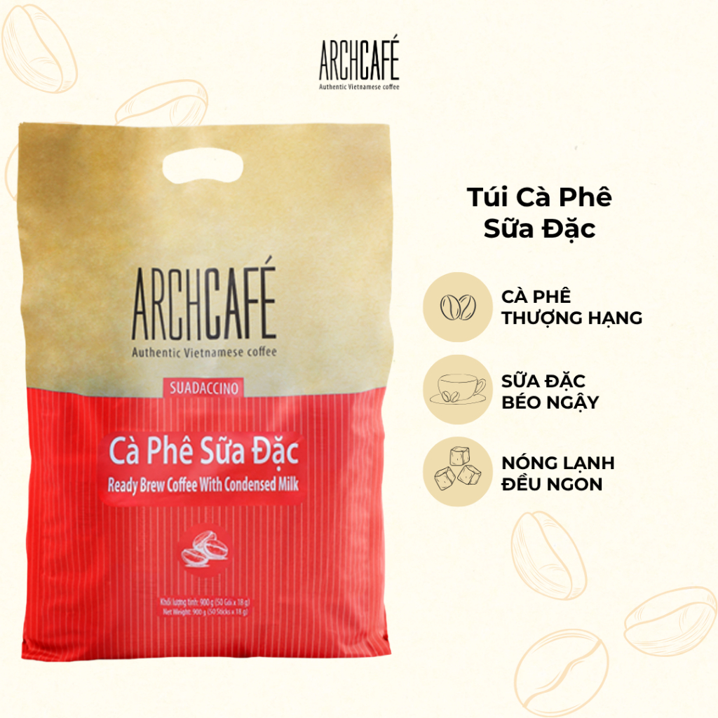 Túi Cà Phê Sữa Đặc Archcafé (túi 50 gói x 18g)