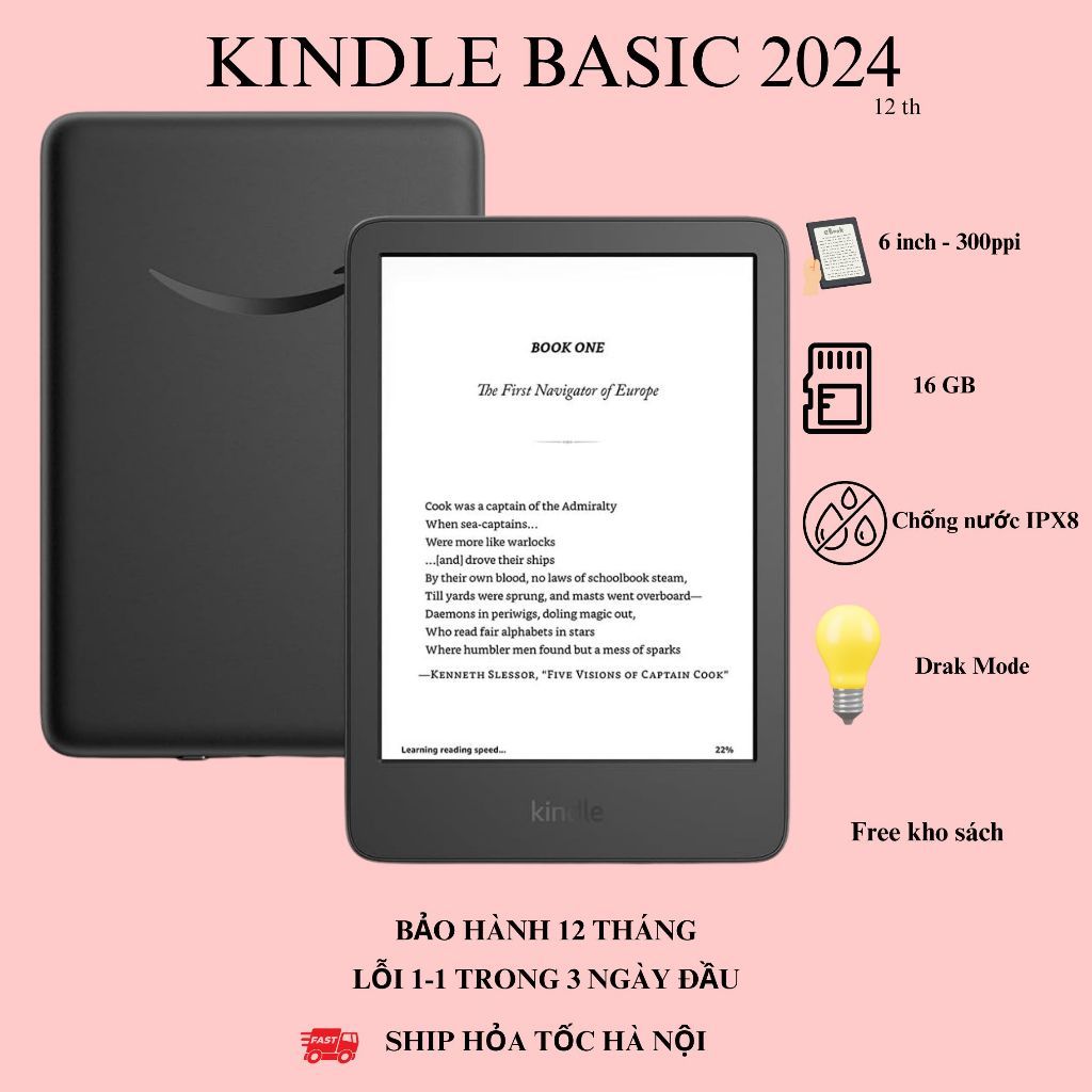 Máy đọc sách Kindle basic 2024
