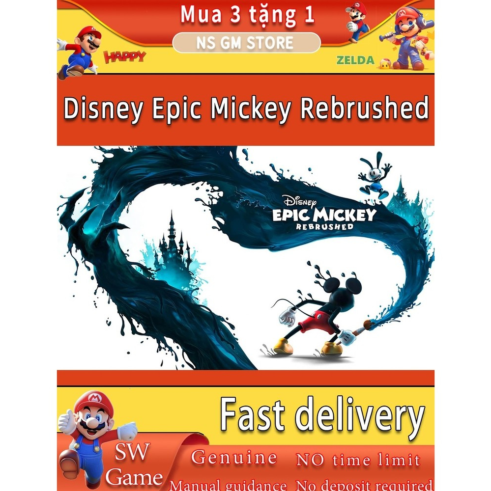 Disney Epic Mickey Rebrushed Nintendo Switch2 Game Mua 3 Tặng 1
