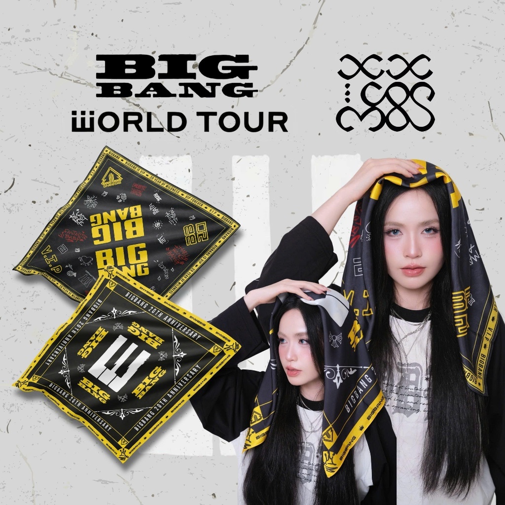 Khăn Kpop Bandana BIGBANG,Khăn BIGBANG, Khăn Bandana BIGBANG đi concert + Quà Tặng